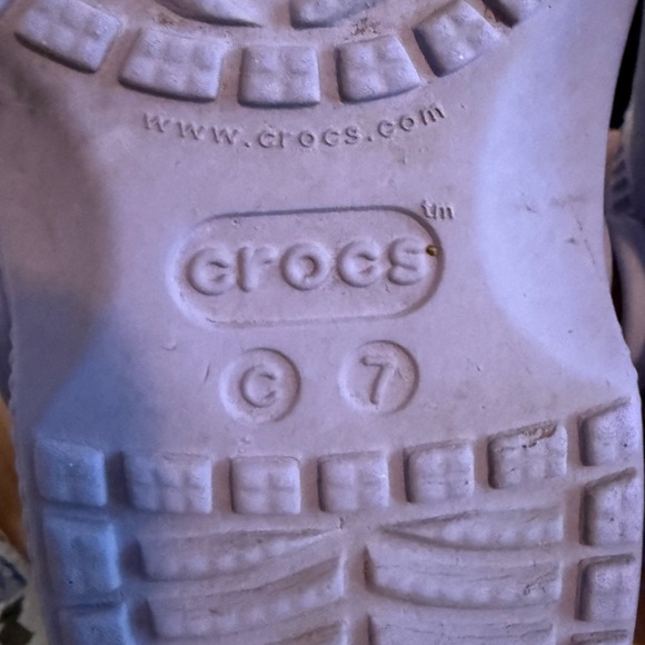 Crocs Kids' Classic Clog Slip-On Lightweight Purple Unisex Sandals Sz C7 - Picture 6 of 8